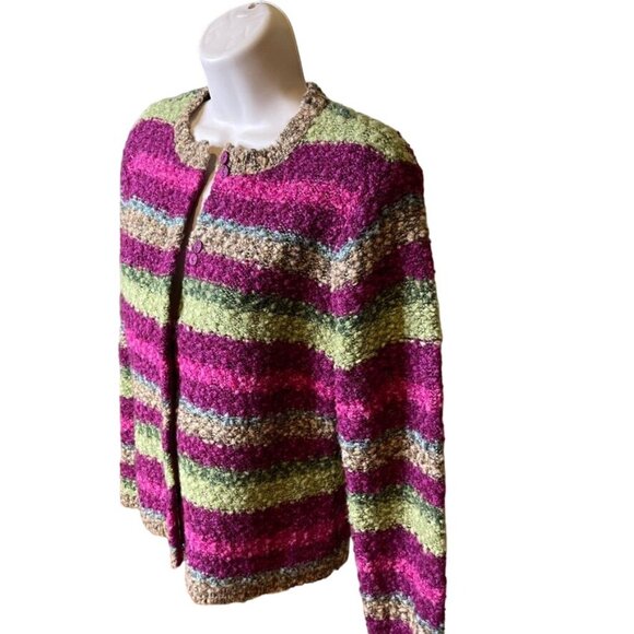 Vintage Womens Sweater Talbots Wool Button Up Sweater Size M Knit Cardigan u - Picture 4 of 10